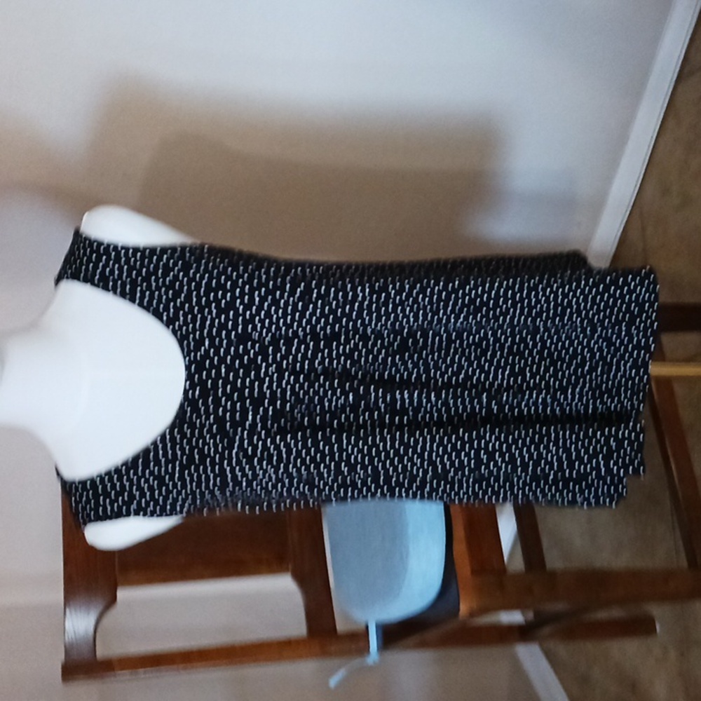 CROFT&BARROW Black and White Polka Dot Women's Top